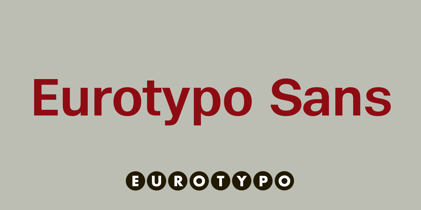 Beispiel einer Eurotypo Sans-Schriftart